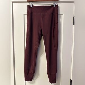 Lululemon In Movement Tight Size 10 Purple  7/8 Length Everlux W5ANXS